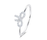 Charming Bow Silver Ring NSR-4327